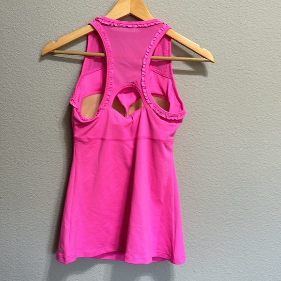 Fila size Small built in bra mesh back hot pink activewear tank top - Picture 4 of 6